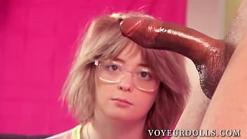 Play CFNM Annie Archer Draws & Milks Black Cock