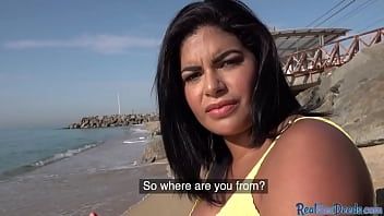 Play POV busty Latina4cash babe enjoys public sex after casting