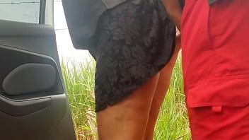 Play Brazilian teacher picked up for outdoor sex