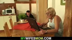 Play Cheating Blonde Granny Fucking in Pantyhose