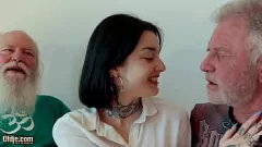 Play Brunette Teen Swallows Cum in Intense Threesome