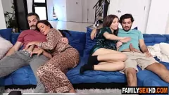 Play Stepfamily Foursome Orgy: Maya Woulfe, Donnie Rock, Sofie Marie