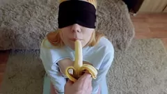Play Step-Sis's Blindfolded Blowjob Game: Cheating Silly with Taste Test