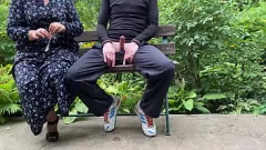 Play BBW MILF Gets Naughty Outdoors: Public Handjob & Condom Cumshot
