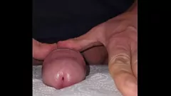Play Close-up cumshot while wife gets fucked by bull in next room