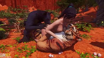 Play Furry impregnate a Sexy Bitch &vert; Big Cock Monster &vert; 3D Porn Wild Life