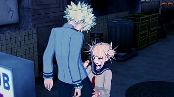 Play Bakugou fucks Himiko Toga in a dark alley - My Hero Academia Hentai