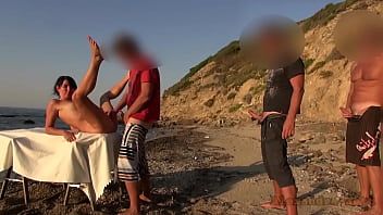 Play Cumshot party at the hotel beach. Free hole choice! Everyone can go!